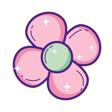 Güzellik çiçek egzotik doğa stil vektör çizim