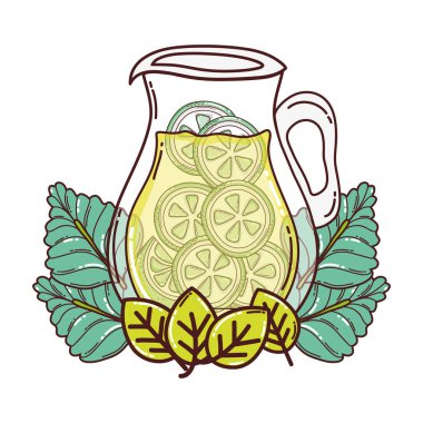 salatalık suyu kavanoz ve doğal vektör çizim bırakır