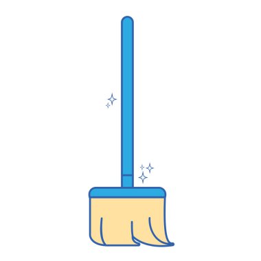 süpürge süpürme ekipman ev vektör çizim temizlemek için