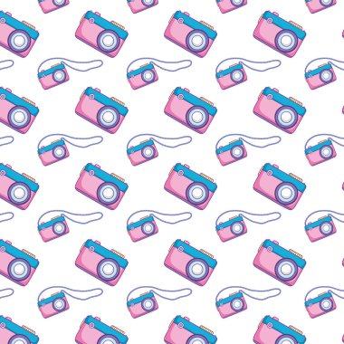 dijital kamera ekipman teknoloji arka plan vektör çizim