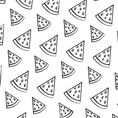 Grunge lezzetli dilim karpuz beslenme arka plan vektör çizim