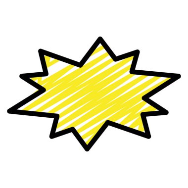 piktogram grafik yıldız sembolü stil vektör çizim doodle