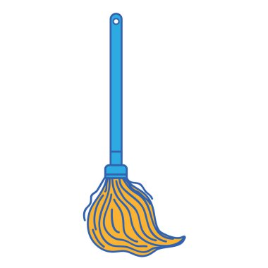 süpürme nesne ev vektör çizim temizlemek için paspas