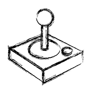 Grunge videogame el düğme konsol simülatörü vektör çizim