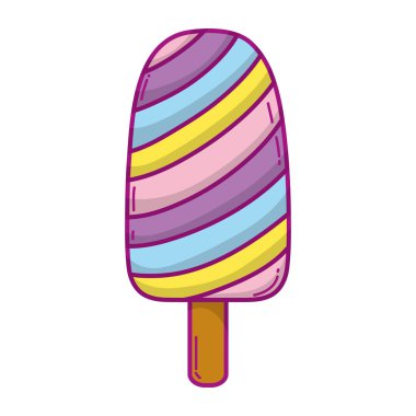tatlı buz lolly lezzetli tatlı vektör çizim