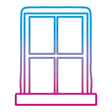 bozulmuş satır cam pencere ev modern tasarım vektör çizim