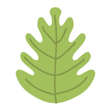 doğa egzotik yaprak yay stil vektör çizim