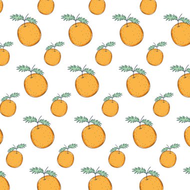 taze portakal organik meyve arka plan vektör çizim