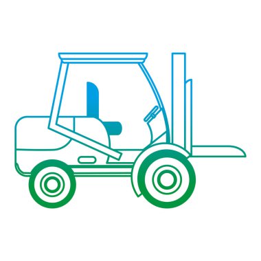 satır forklift taşımacılık makine sanayi araç vektör çizim bozulmuş