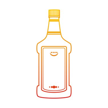 bozulmuş satır tekila içki şişe alkol içecek vektör çizim