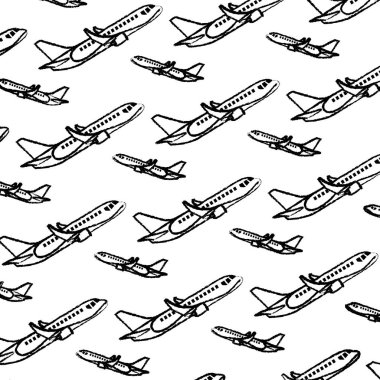 Grunge yan seyahat uçak taşıma arka plan vektör çizim