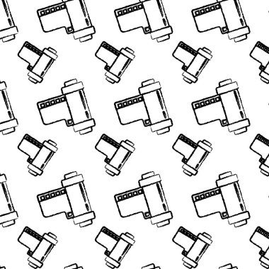 Grunge şerit retro royo kamera arka plan vektör çizim