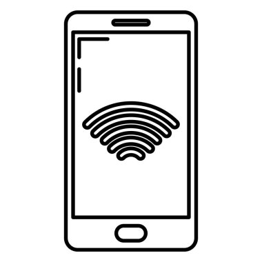 satır smartphone teknoloji wifi veri aygıt vektör çizim ile