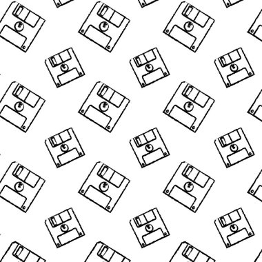 Grunge disket retro bilgisayar ortam arka plan vektör çizim