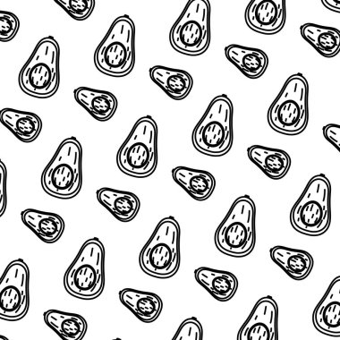 satır lezzetli avokado taze meyve arka plan vektör çizim