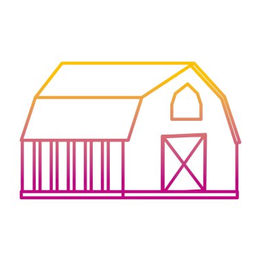 bozulmuş çizgi yan ahşap ev çiftlik tarzı vektör çizim