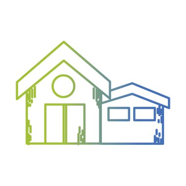 satır çatı ve kapı tasarım vektör çizim ile temiz ev