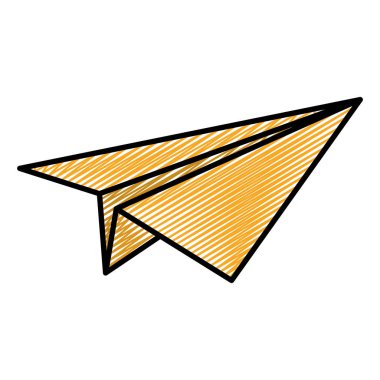 origami kağıt uçak oyuncak tasarlamak vektör doodle