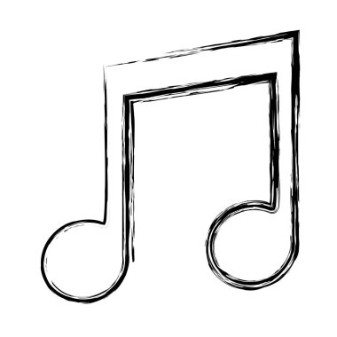 Grunge 2 sekizinci nota işareti ritim illüstrasyon vektör