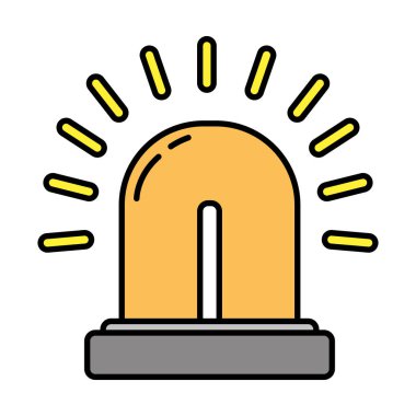 renk ışık siren polis darger acil vektör çizim