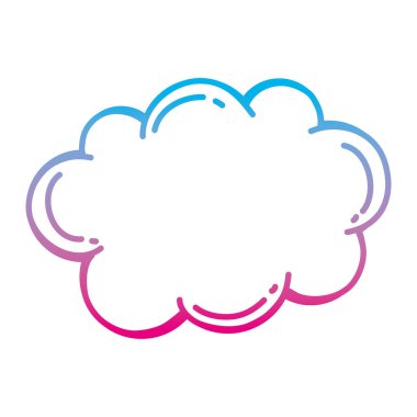 bozulmuş satır kabarık bulut doğa hava gökyüzü vektör çizim