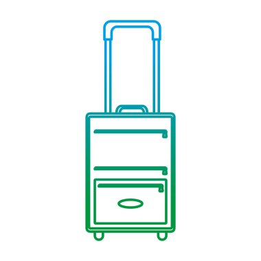 bozulmuş çizgi Bagaj nesne stili iş seyahat vektör çizim için