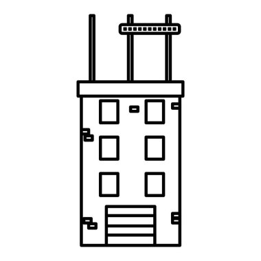 çizgi inşaat Ticari Kentsel yapısı vektör çizim oluşturma