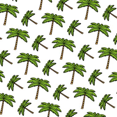renk tropikal palmiye Doğa Ağaç arka plan vektör çizim
