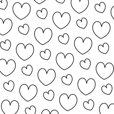 satır güzellik kalp romantik sembol arka plan vektör çizim