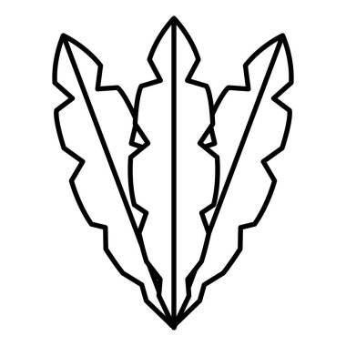 satır tropikal bitki doğal stil vektör çizim bırakır