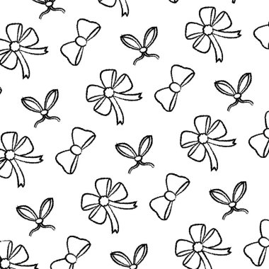 Grunge şirin şerit yay dekorasyon arka plan vektör çizim