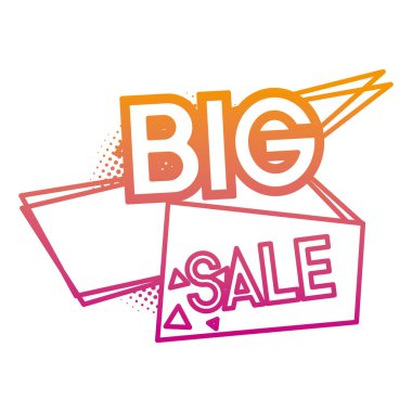 bozulmuş satır büyük promo satış etiketi mesaj vektör çizim