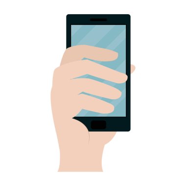 Elektronik smartphone dijital teknoloji vektör çizim ile el