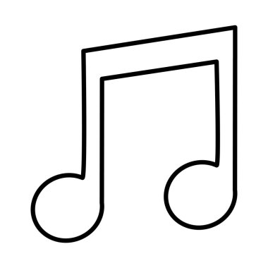 2 sekizinci nota işareti ritim vektör çizim çizgi