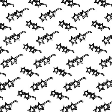 yıldız çerçeve stili arka plan vektör çizim ile satır güneş gözlüğü