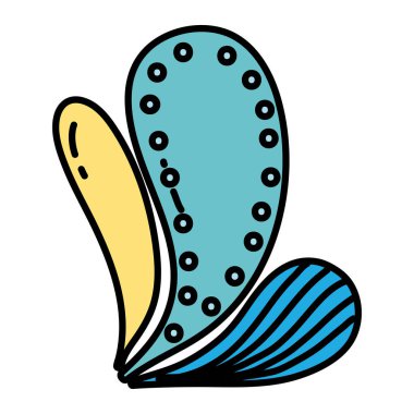 renk güzel kelebek kanatları stil vektör çizim hayvanla