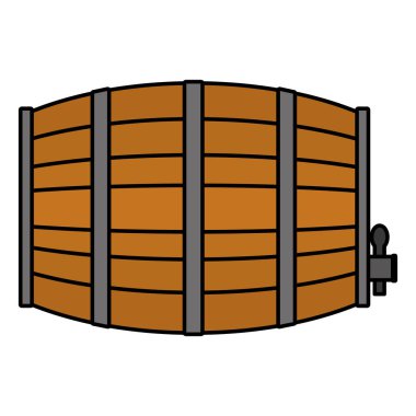 yan varil içki alkol içecek vektör çizim