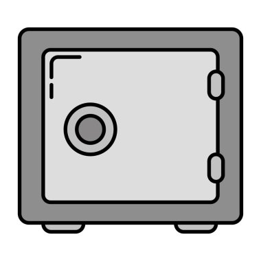 renk metal güçlü kutusuna finans güvenlik vektör çizim