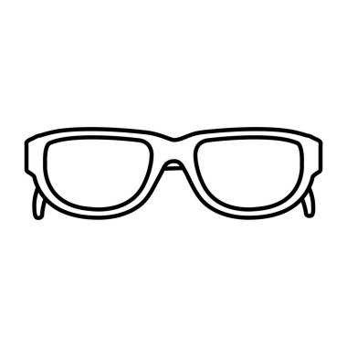 satır moda güneş gözlükleri optik nesne stili vektör çizim