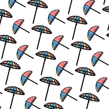 açık şemsiye nesne koruma arka plan vektör çizim doodle