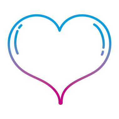 bozulmuş hat sanat kalp aşk sembolü tasarım vektör çizim