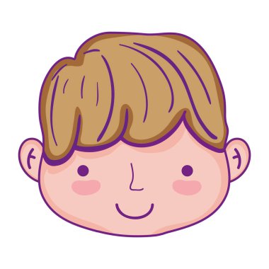 iyi adam kafa kısa saç modeli vektör çizim ile