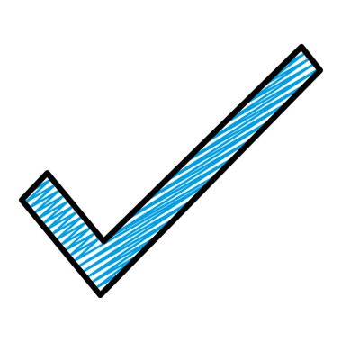 doodle iyi onay sembol seçim vektör çizim düzeltmek için