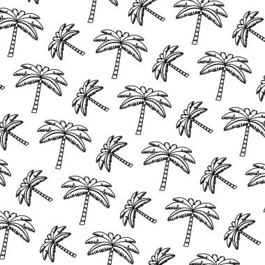 satır tropikal palmiye Doğa Ağaç arka plan vektör çizim