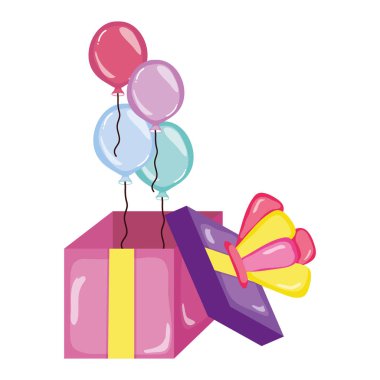 Mevcut girf balonlar stil vektör çizim açın