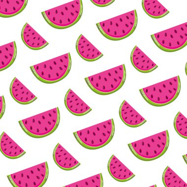 lezzetli dilim karpuz meyve arka plan vektör çizim