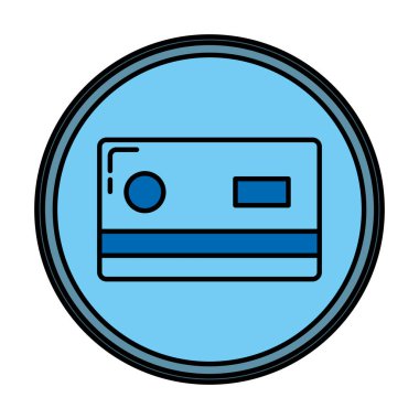 renk iş kredi kartı teknolojisi amblemi vektör çizim