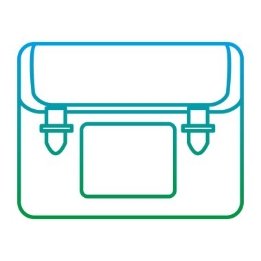 vektör çizim önemli belgeleri kaydetmek için bozulmuş çizgi evrak çantası nesnesi