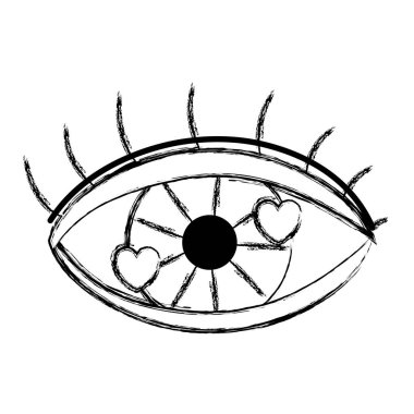Grunge göz aşık romantik insani duygular illüstrasyon vektör