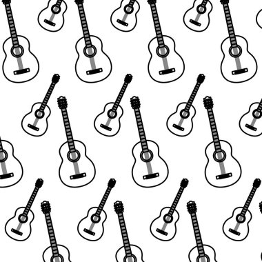 satır gitar müzik enstrüman stili arka plan vektör çizim